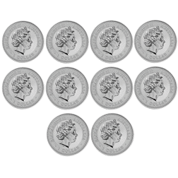 Pre-Owned 2009 Australian 20th Anniversary Kookaburra 1oz Silver 20-Coin Collection - Not Boxed - VA