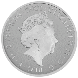 Pre-Owned UK 2021 Alice’s Through the Looking Glass Colourised 1oz Proof Silver Coin - VAT Free