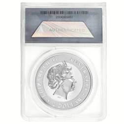 Pre-Owned 2012 Australian Kookaburra 1oz Silver Coin - ANACS Graded MS70 - 2004303483 - VAT Free