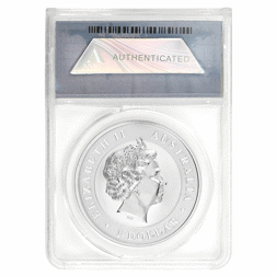 Pre-Owned 2012 Australian Kookaburra 1oz Silver Coin - ANACS Graded MS70 - 2004303216 - VAT Free