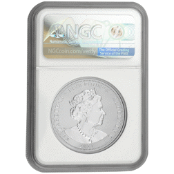 Pre-Owned 2021 Alderney Una and The Lion 2oz Silver Coin - NGC Graded PF70 - 6257499-185 - VAT Free