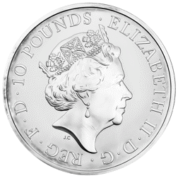 Pre-Owned 2017 UK Sapphire Jubilee of Queen Elizabeth II 5oz Proof Silver Coin - VAT Free