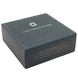 Pre-Owned 2017 UK Sapphire Jubilee of Queen Elizabeth II 5oz Proof Silver Coin - VAT Free