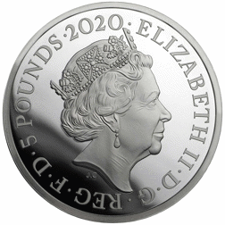 Pre-Owned 2020 UK Celebration of George III £5 Piedfort Proof Silver Coin - VAT Free