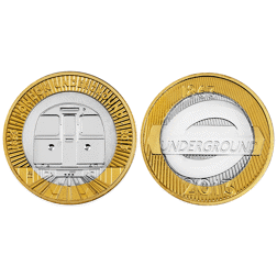 Pre-Owned 2013 UK 150th Anniversary of the London Underground £2 Piedfort Proof Silver 2-Coin Set - 