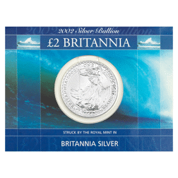 Pre-Owned 2002 UK Britannia 1oz Silver Coin - Carded - VAT Free