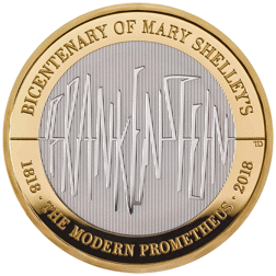 Pre-Owned 2018 UK Frankenstein 200th Anniversary £2 Piedfort Proof Silver Coin - VAT Free