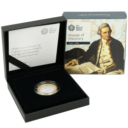 Pre-Owned 2018 UK Captain James Cook's Voyage of Discovery £2 Proof Silver Coin - VAT Free