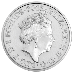 Pre-Owned 2018 UK Prince of Wales 70th Birthday £5 Piedfort Proof Silver Coin - VAT Free