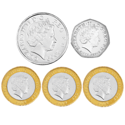 Pre-Owned 2009 UK Proof Silver 12-Coin Set - Damaged Box - VAT Free