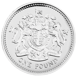 Pre-Owned 2003 UK £1 Piedfort Proof Design Silver Coin - VAT Free