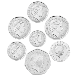 Pre-Owned 2008 UK Coinage and Emblems of Britain Proof Silver 14-Coin Collection - Damaged Box -  VAT Free