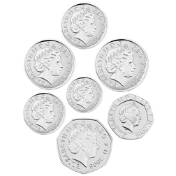 Pre-Owned 2008 UK Coinage and Emblems of Britain Proof Silver 14-Coin Collection - Damaged Box -  VAT Free