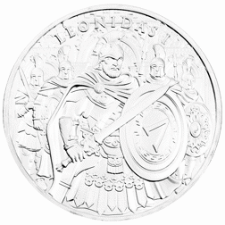 Pre-Owned Pinehurst Legendary Warriors: Leonidas 1oz Silver Round