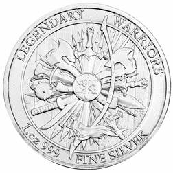 Pre-Owned Pinehurst Legendary Warriors: Leonidas 1oz Silver Round