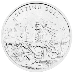 Pre-Owned Pinehurst Legendary Warriors: Sitting Bull 1oz Silver Round
