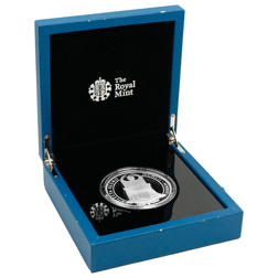 Pre-Owned 2012 UK Queen Elizabeth II Diamond Jubilee 5oz Proof Silver Coin - Damaged Box - VAT Free