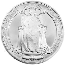 Pre-Owned 2012 UK Queen Elizabeth II Diamond Jubilee 5oz Proof Silver Coin - Damaged Box - VAT Free
