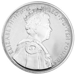 Pre-Owned 2012 UK Queen Elizabeth II Diamond Jubilee 5oz Proof Silver Coin - Damaged Box - VAT Free