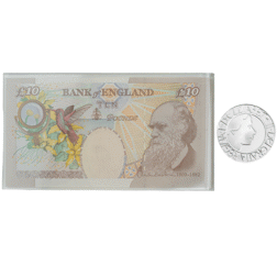 Pre-Owned 2003 Coronation Anniversary Proof Silver Crown and Ten-Pound Note Set - VAT Free