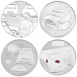 Pre-Owned 2009 Alderney 50th Anniversary of the Mini £5 Proof Silver 4-Coin Set - VAT Free