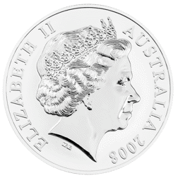 Pre-Owned 2008 Royal Australian Mint Kangaroo Colourised 1oz Silver Coin - VAT Free