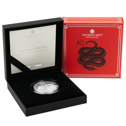 Pre-Owned 2025 UK Lunar Snake 1oz Proof Silver Coin - VAT Free