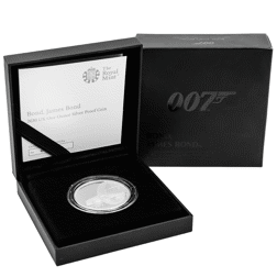 Pre-Owned 2020 UK Bond, James Bond 1oz Proof Silver Coin - VAT Free