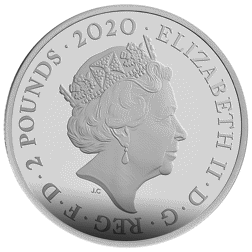 Pre-Owned 2020 UK Bond, James Bond 1oz Proof Silver Coin - VAT Free