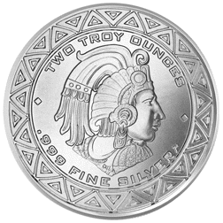 Aztec Sun Stone 2oz Silver Round