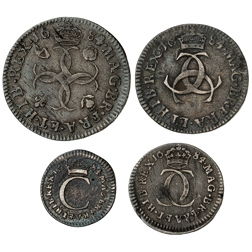 Pre-Owned 1684 UK Charles II Maundy Money Silver 4-Coin Set - VAT Free
