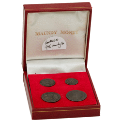 Pre-Owned 1746 UK George II Maundy Money Silver 4-Coin Set - VAT Free