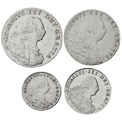 Pre-Owned 1800 UK George III Maundy Money Silver 4-Coin Set - VAT Free