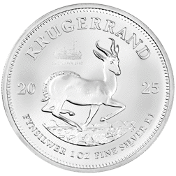 Pre-Owned 2025 South African Krugerrand 'S.S Tilawa Privy' 1oz Silver Coin - VAT Free