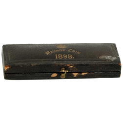Pre-Owned 1898 UK Victoria Maundy Money Silver 4-Coin Set in Original Presentation Box - VAT Free