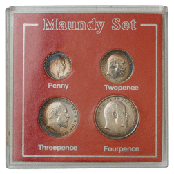 Pre-Owned 1903 UK Edward VII Maundy Money Silver 4-Coin Set - VAT Free