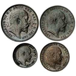 Pre-Owned 1906 UK Edward VII Maundy Money Silver 4-Coin Set - VAT Free