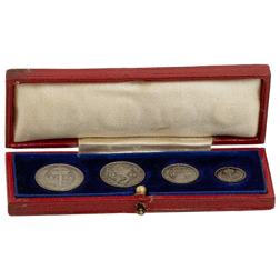 Pre-Owned 1924 UK George V Maundy Money Silver 4-Coin Set - VAT Free