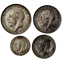 Pre-Owned 1924 UK George V Maundy Money Silver 4-Coin Set - VAT Free