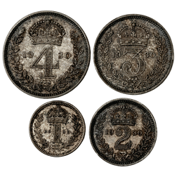 Pre-Owned 1930 UK George V Maundy Money Silver 4-Coin Set - VAT Free