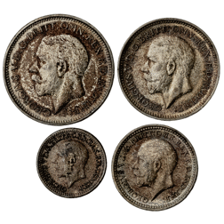 Pre-Owned 1933 UK George V Maundy Money Silver 4-Coin Set - VAT Free