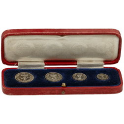 Pre-Owned 1938 UK George VI Maundy Money Silver 4-Coin Set - VAT Free