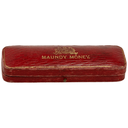 Pre-Owned 1938 UK George VI Maundy Money Silver 4-Coin Set - VAT Free