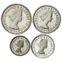 Pre-Owned 1972 UK Elizabeth II Maundy Money Silver 4-Coin Set - VAT Free