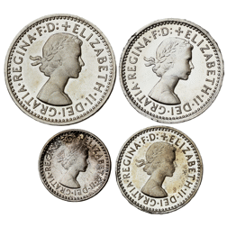 Pre-Owned 1985 UK Elizabeth II Maundy Money Silver 4-Coin Set - VAT Free