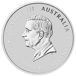 Pre-Owned 2025 Australian Lunar Snake Colourised 'Fu' 1/2oz Silver Coin - Carded - VAT Free