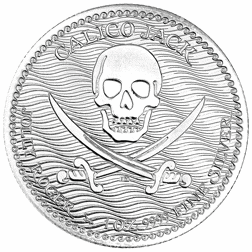 Pre-Owned 2022 Niue Jolly Roger 'Calico Jack' 1oz Silver Coin - VAT Free