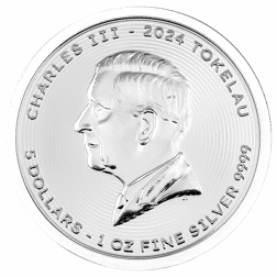 Pre-Owned 2024 Tokelau Vivat Humanitas 1oz Silver Coin - VAT Free
