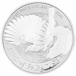 Pre-Owned 2022 Papua New Guinea Bird of Paradise 1oz Silver Coin - VAT Free
