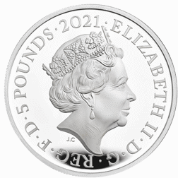 Pre-Owned 2021 UK HRH Prince Philip Duke of Edinburgh Proof £5 Silver Coin - VAT Free